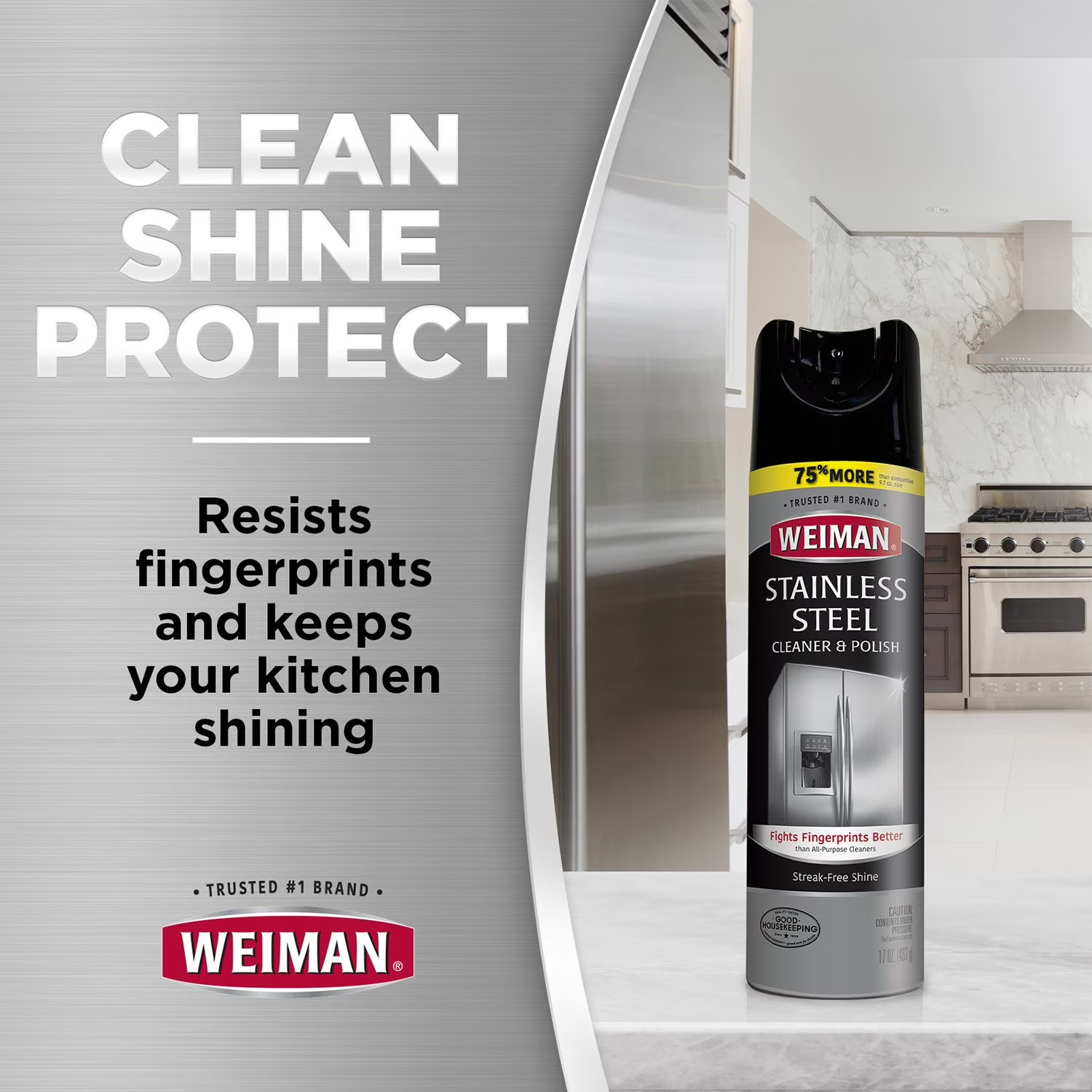 Weiman Stainless Steel Kitchen and Home Appliance Cleaner & Polish, 17 oz., 3 pk