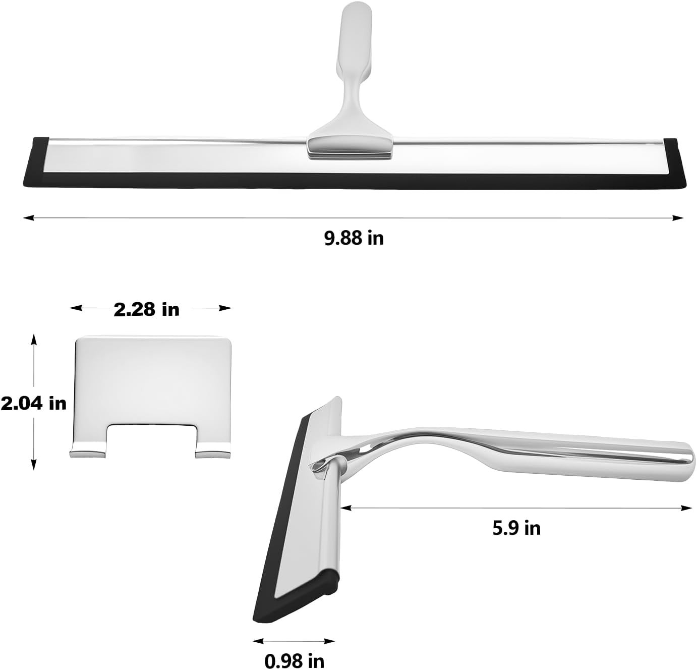 Squeegee for Shower Glass, 10-Inch Shower Squeegee for Glass Doors, All-Purpose