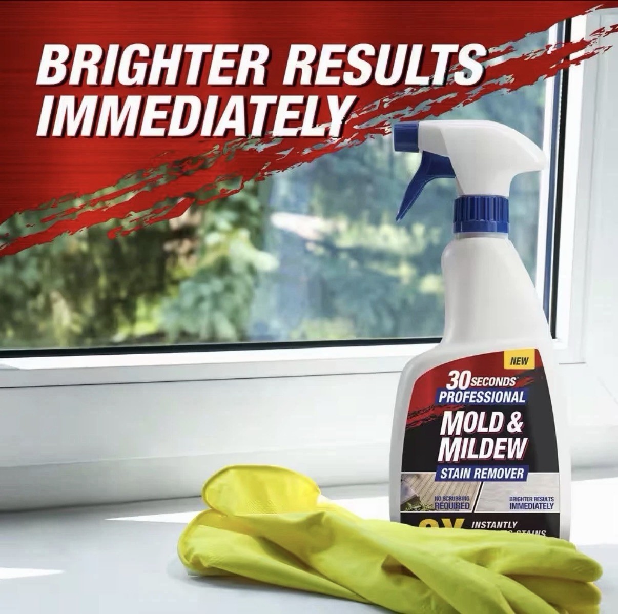 2.5 Gal Professional Outdoor Cleaner | Mold and Mildew Stain Remover 30 Seconds