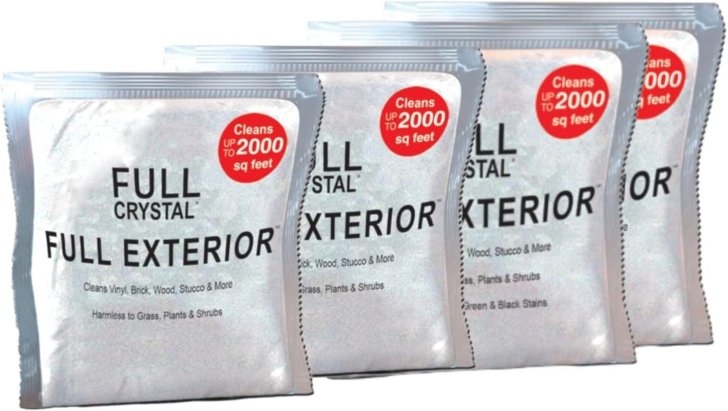Full Exterior Refill Kit – Crystal Powder Outdoor Cleaner Packets, 16 Oz, Each 4