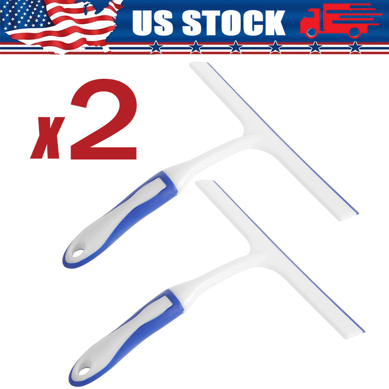 2x Window Mirror Car Windshield Squeegee Shower Glass Wiper Kitchen House Clean