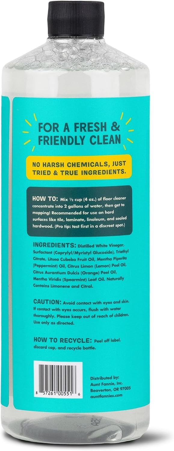 Concentrated Floor Cleaner, Bright Lemon Scent, 6-Pack