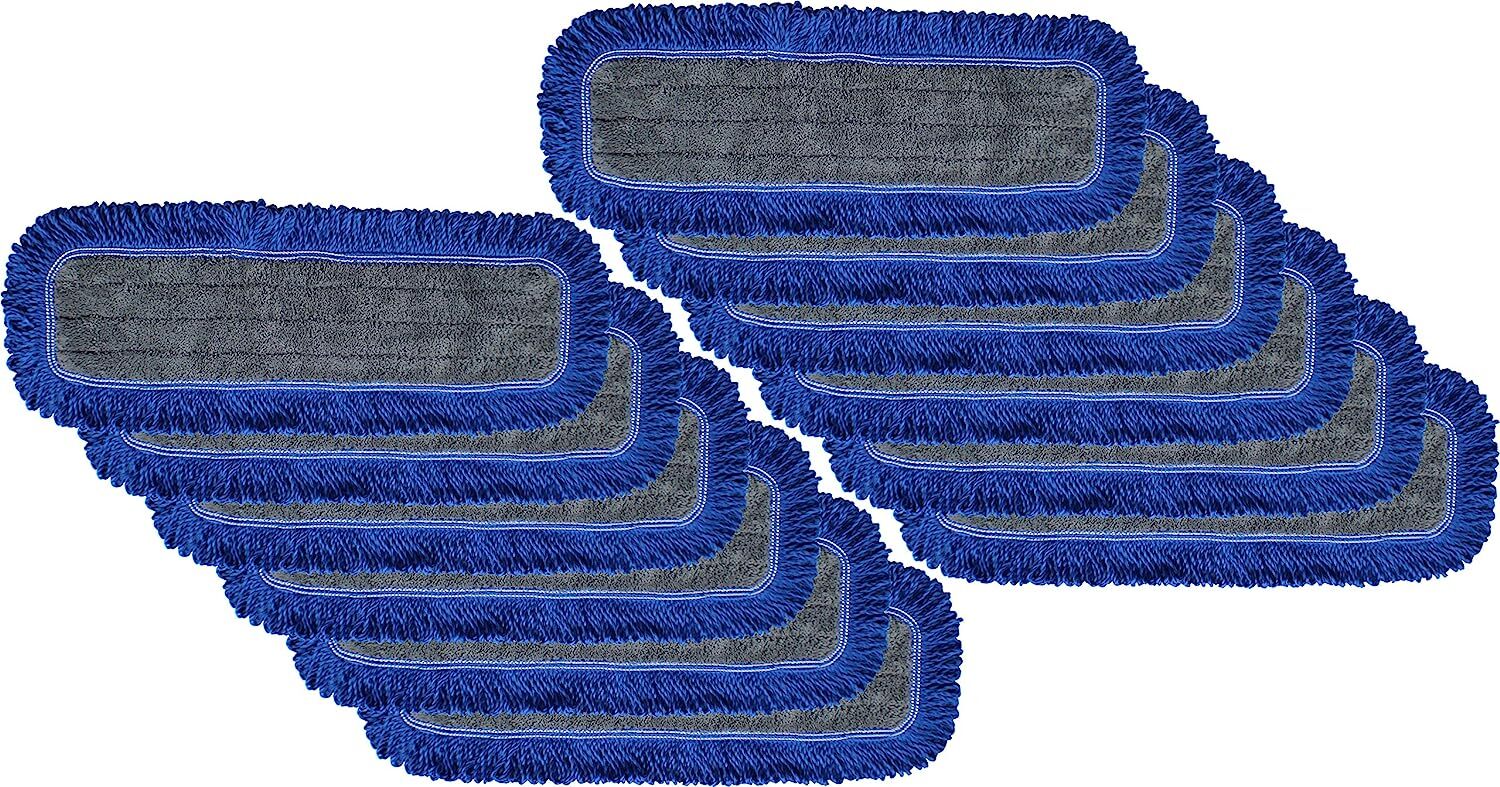 Microfiber Dry Mop Pads 12-Pack: Professional Dust Mopping