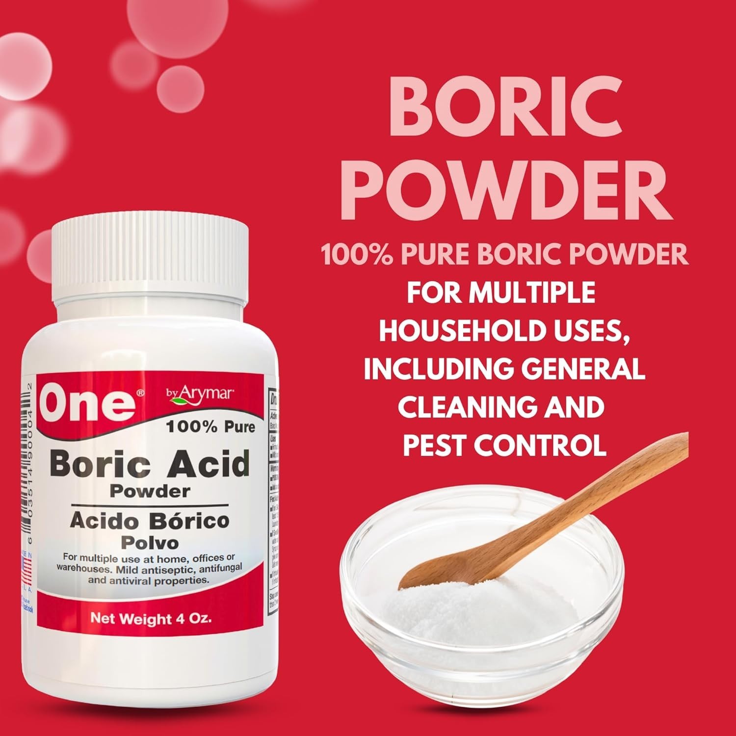Made in USA 4oz Boric Powder – Safe & Effective Household Cleaning Solution