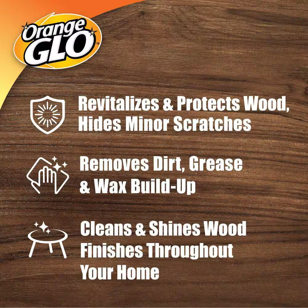 Orange Glo Orange Oil Wood Furniture 2-in-1 Clean & Polish Spray 16 oz Pack of 4