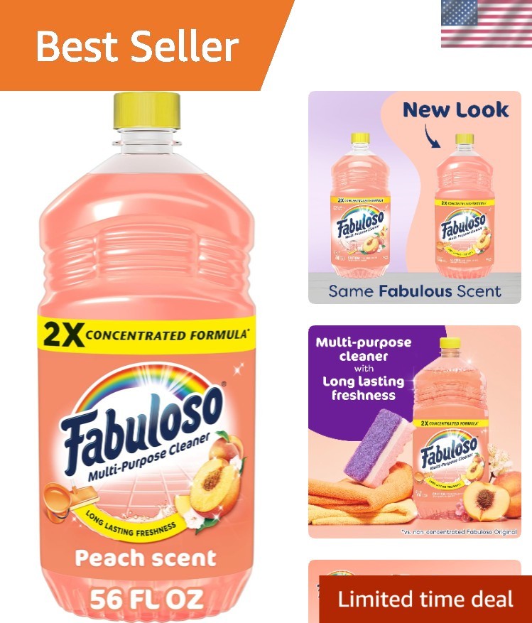 Elevate Your Home with 2X Peach Scent Multi-Purpose Cleaner, 56 fl oz – No Rinse
