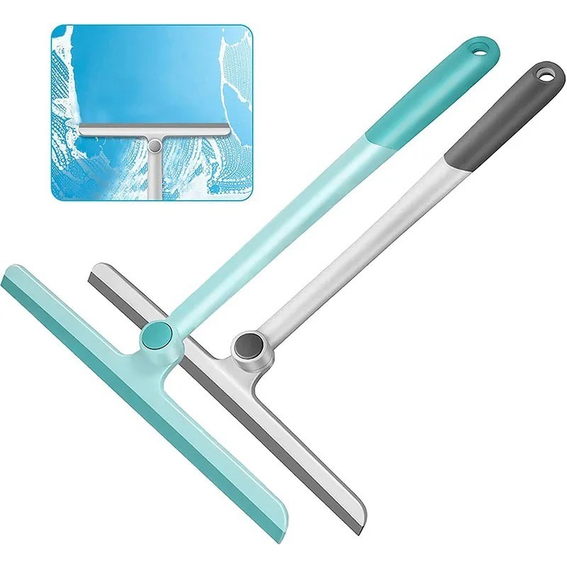 360° Rotatable Shower Squeegee Glass Wiper Silicone Bathroom Cleaner