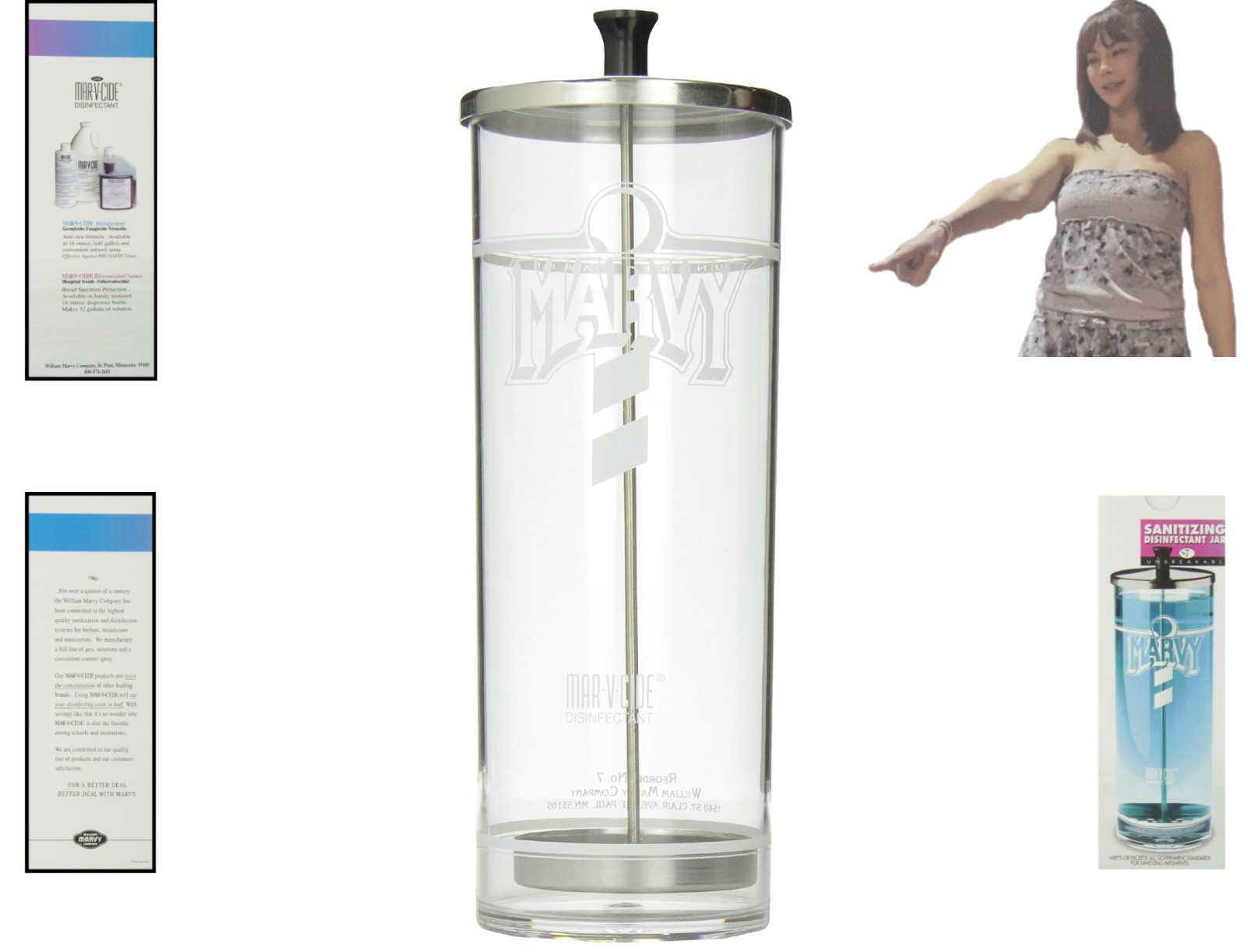 40 Oz Durable Disinfectant Jar with Stainless Steel Lid – Sanitation Essential