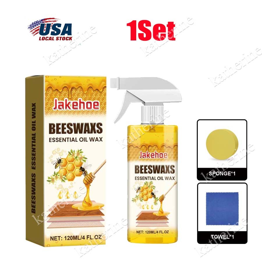 Beeswax Spray Essential Oil Wax,Multi-Purpose Furniture Polish,Wood Care Spray
