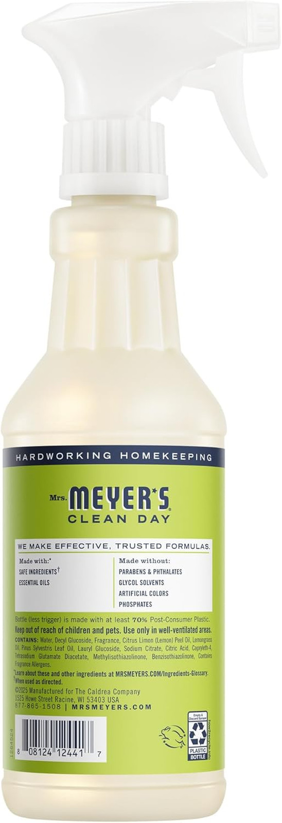 MRS. MEYER’S CLEAN DAY All-Purpose Cleaner Spray, Cruelty Free Formula, Lemon Ve