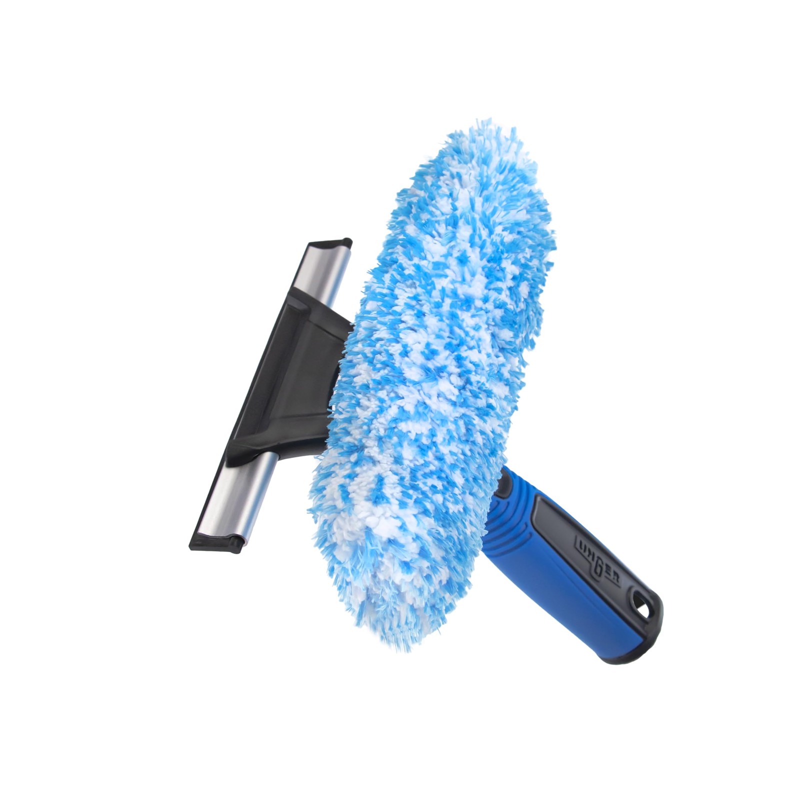 Unger 2 In 1 Window Cleaner Squeegee And Scrubber Ergonomic Grip 6 Inch