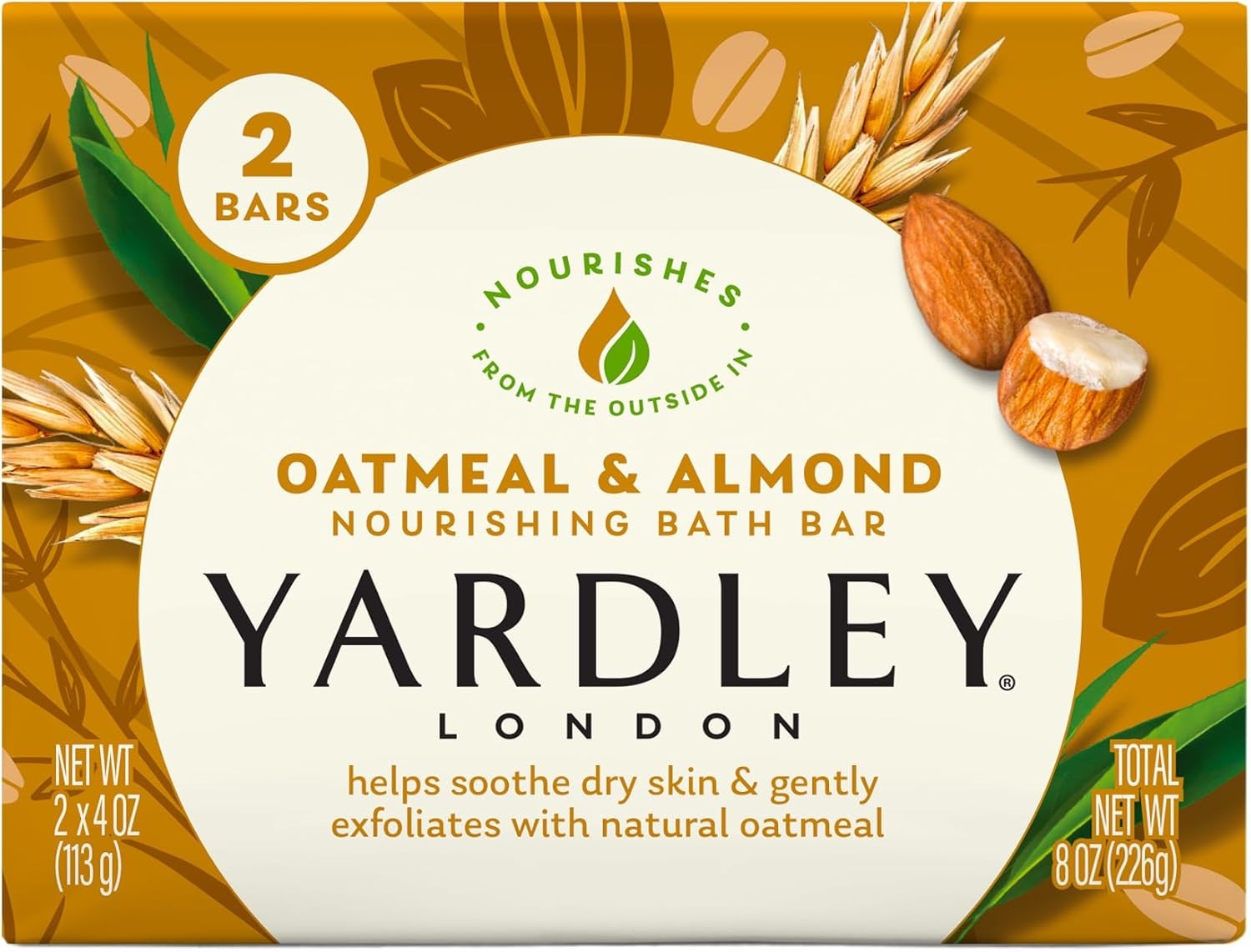 London Oatmeal and Naturally Bath Bar, Almond (Pa of 2)