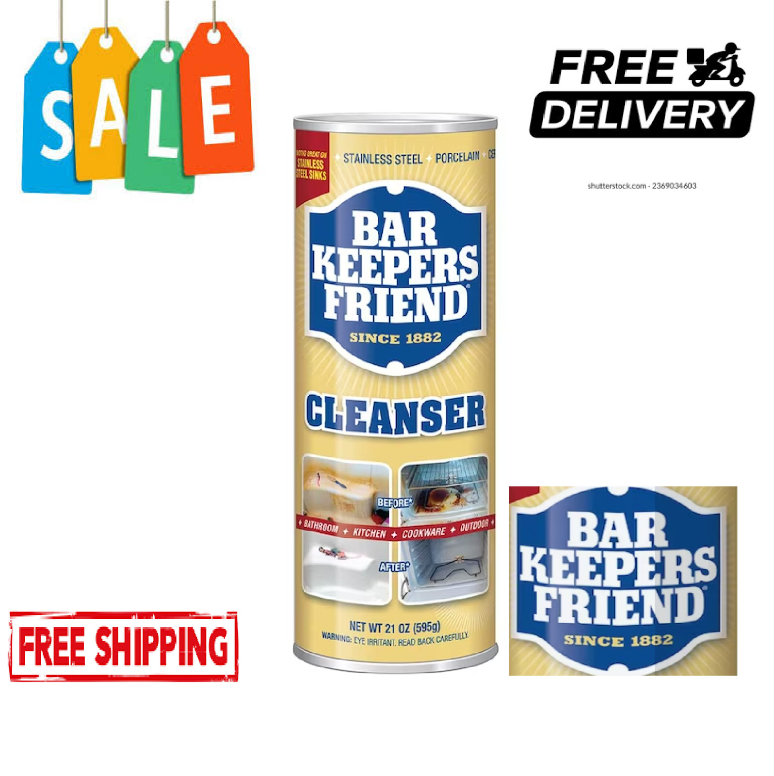 Bar Keepers Friend 21 -oz Powder All-Purpose Cleaner