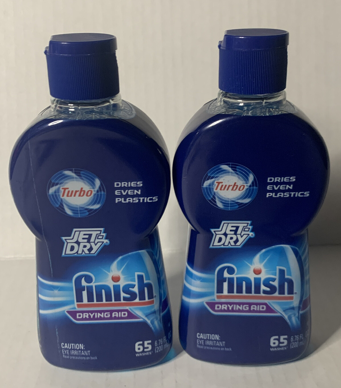 (2) Finish Jet-Dry Drying Aid Dishwasher Rinse Agent 6.76 Fl Oz 65 Washes