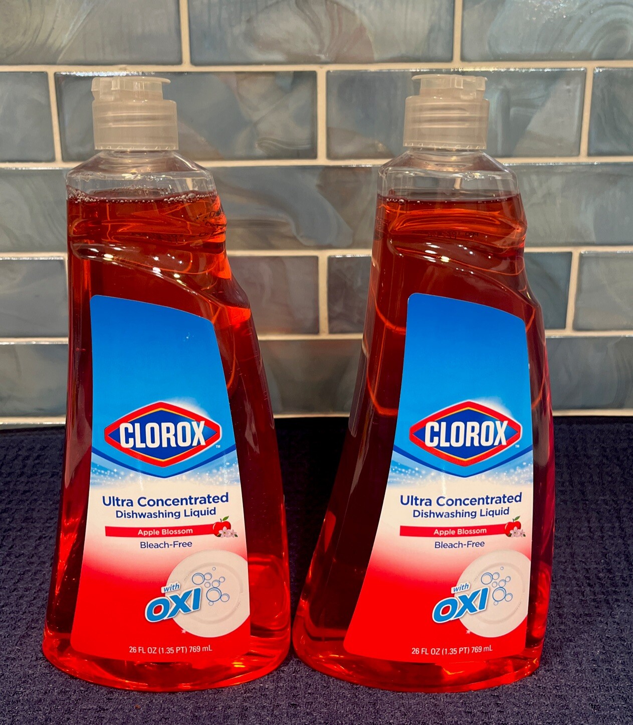 2 -Clorox Ultra Concentrated Dishwashing Liquid W/Oxi Apple Blossom 26 Oz Each