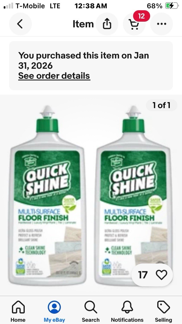 Multi-Surface Floor Finish, 27 Fl. Oz., Cleaner & Polish (2 Pack)