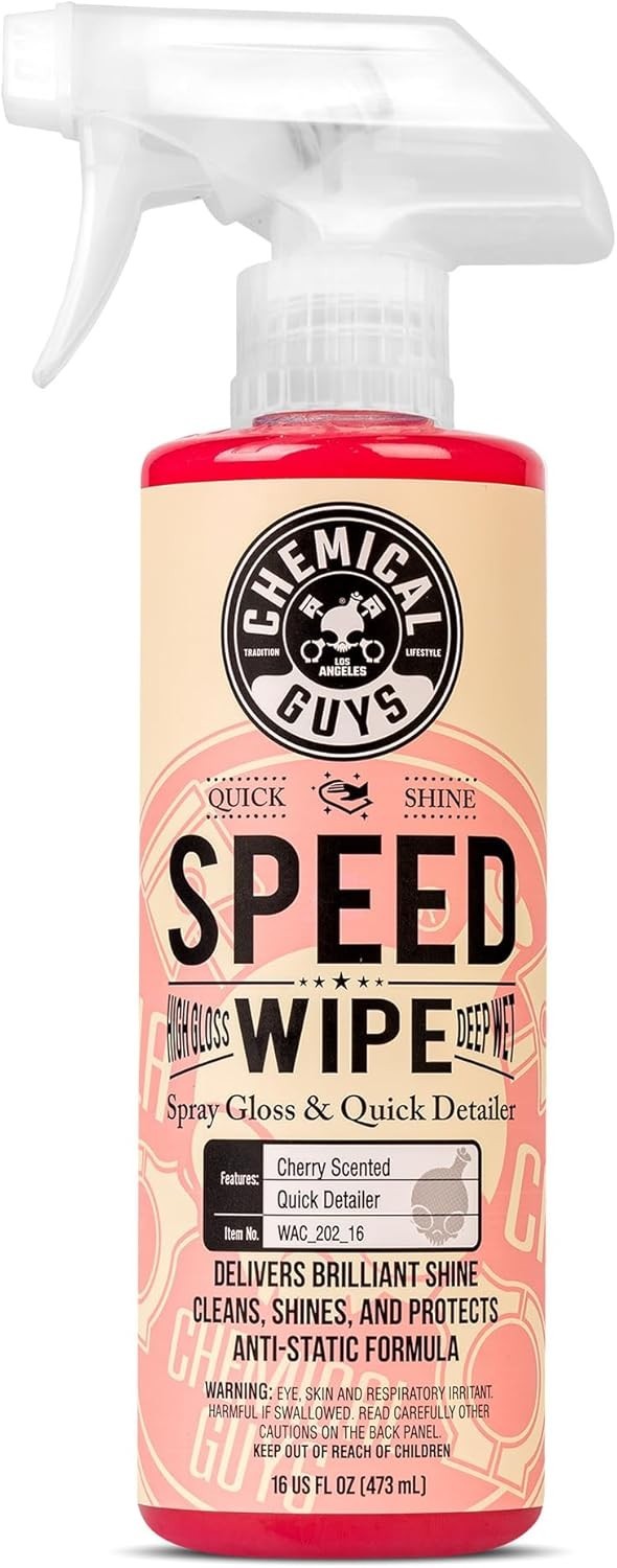 Chemical Guys Speed Wipe Quick Detailer Spray High Gloss Streak-Free Car Truck
