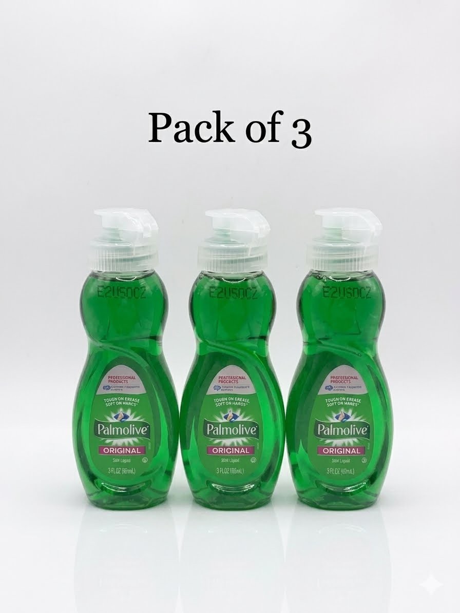 (3PACK)Palmolive Ultra Strength Liquid Dish Soap, Original Green,3FL OZ (88mL)