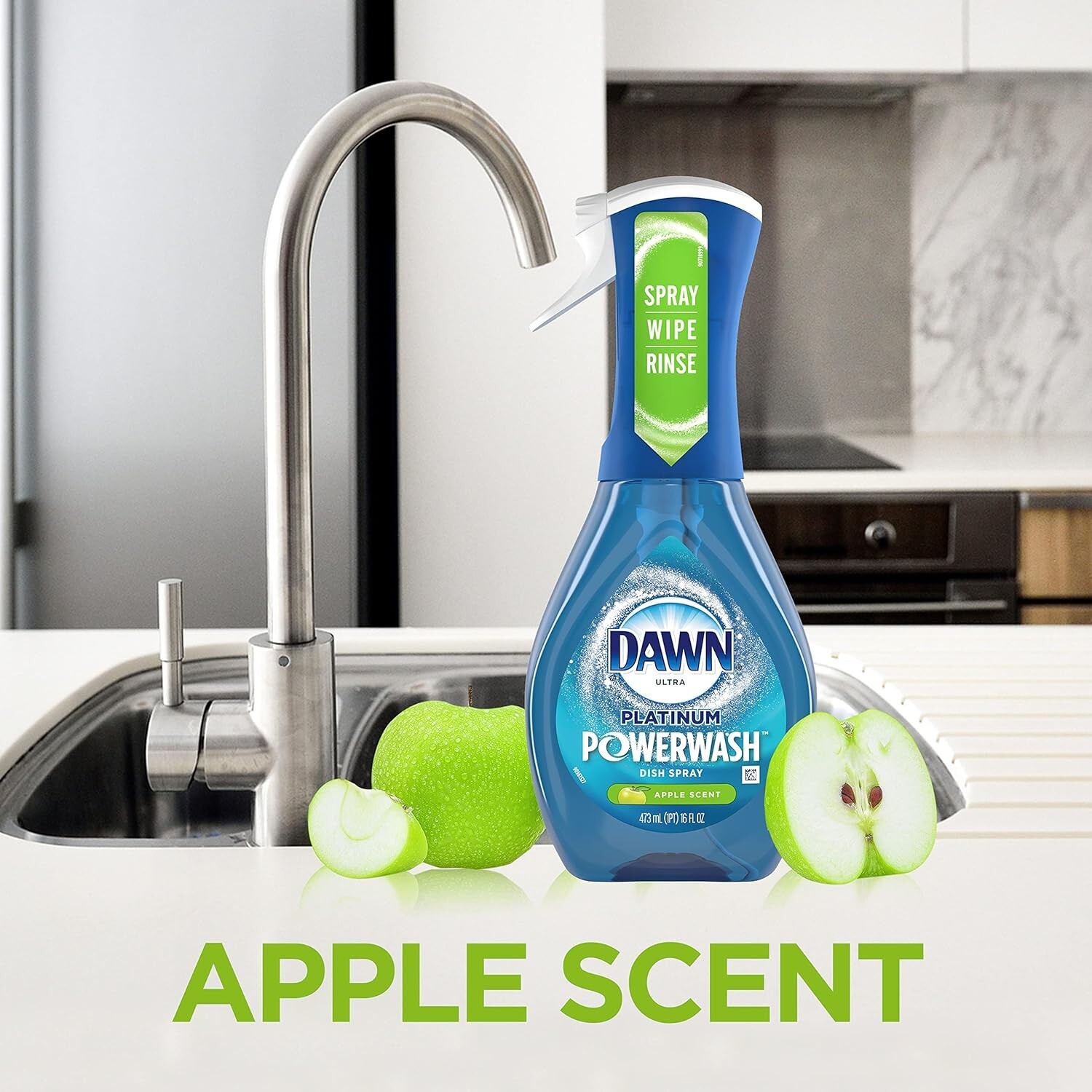 Platinum Powerwash Dish Spray, Dish Soap Cleaning Spray, Apple Scent Refill