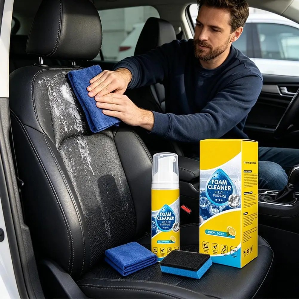 4-in-1 Multi-Enzyme Foam Cleaner, All-Purpose Spray 5oz with Sponge & Towel