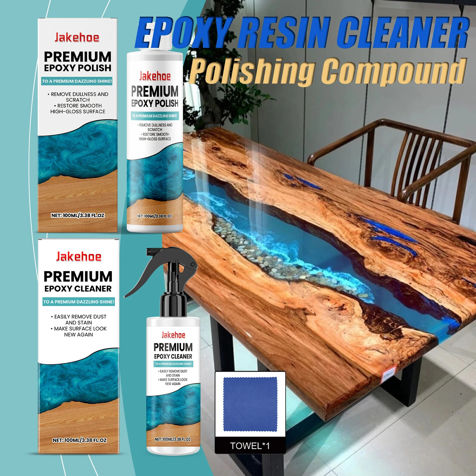 Epoxy Resin Cleaner Decontamination Cleaning Repair Scratch Polishing Surface Cl