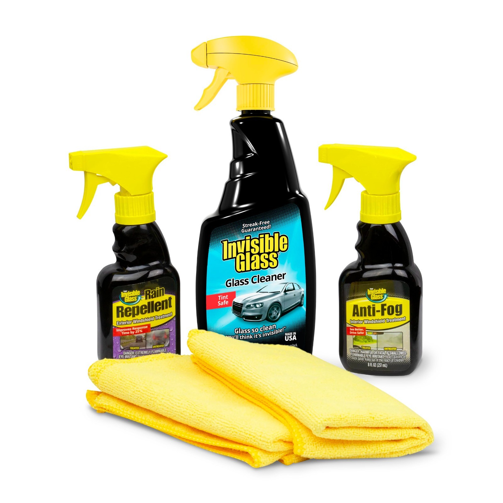 5-Piece Windshield Glass Treatment Kit – Anti-Fog, Rain Repellent, Premium Clean