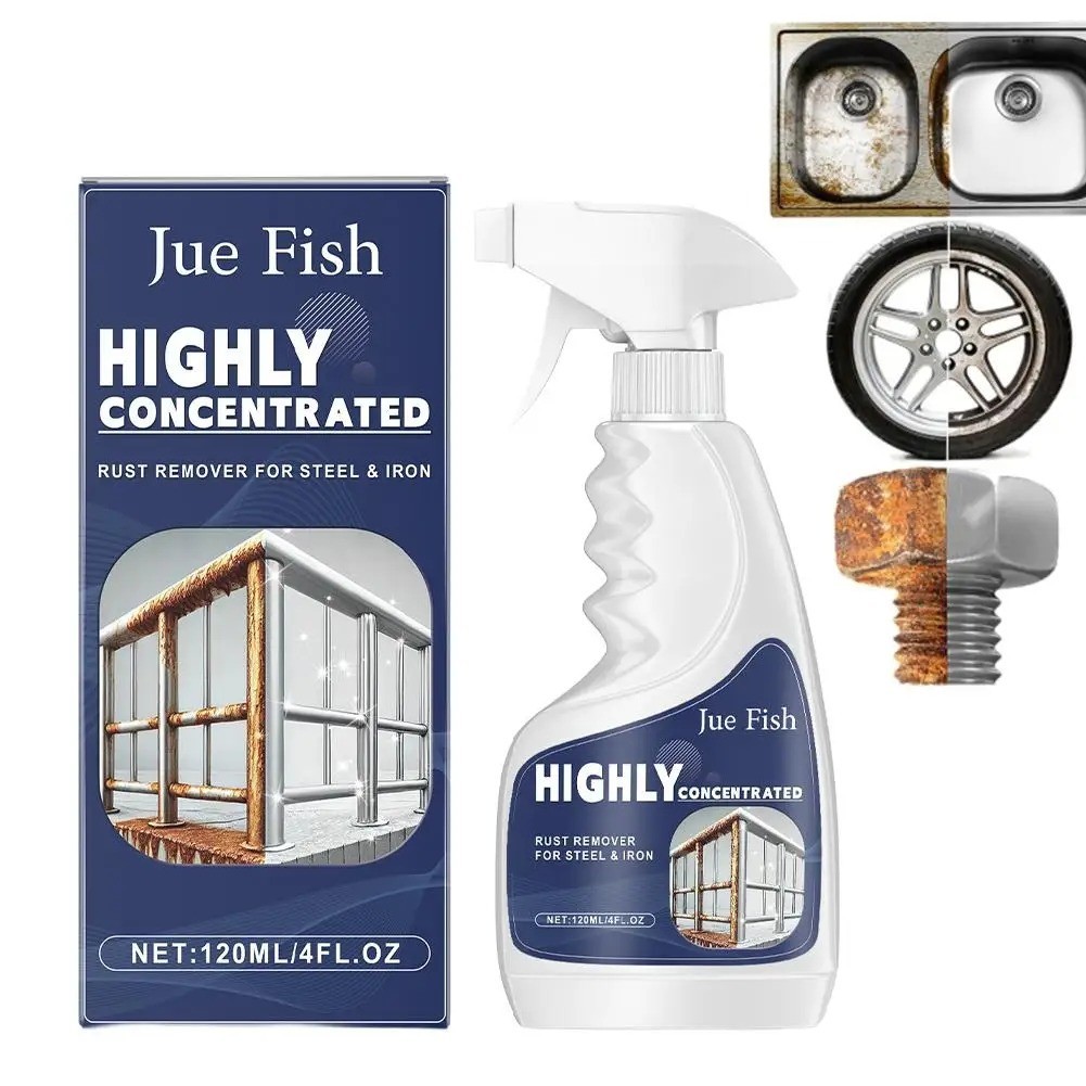 Powerful Rust Remover Spray 120ml Fast Metal Rust Removal for Cars & Home