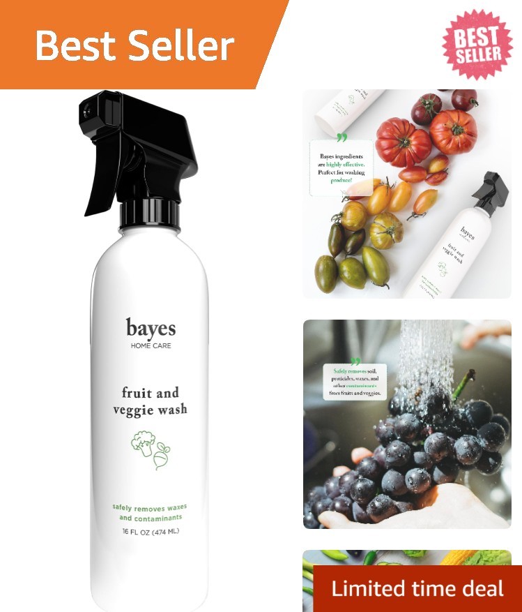 Cruelty-Free Produce Wash – 16 oz Unscented Cleaner for Safe, Delicious Produce