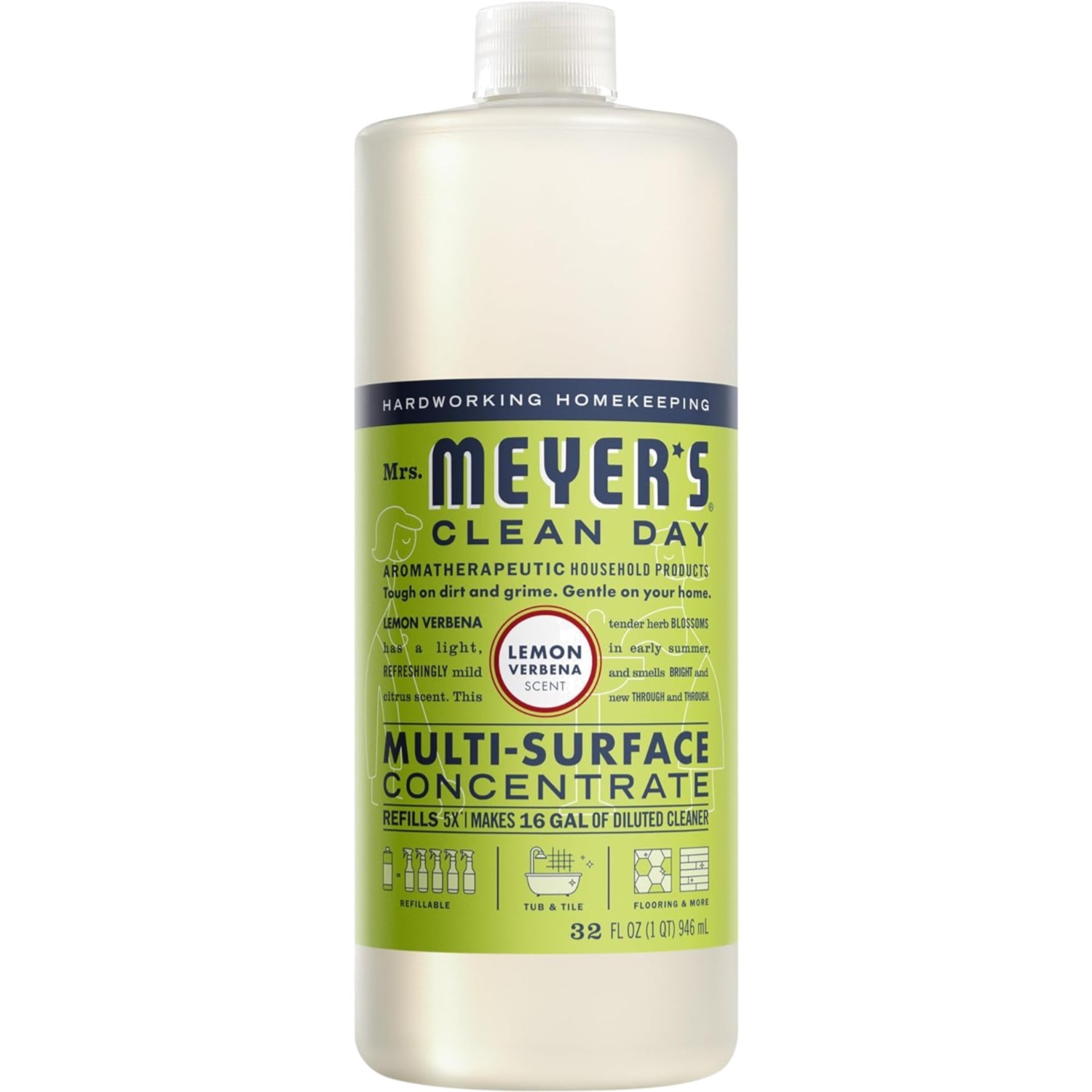 Multi-Surface Cleaner Concentrate Lemon Verbena Eco-Friendly 32 Fl Oz