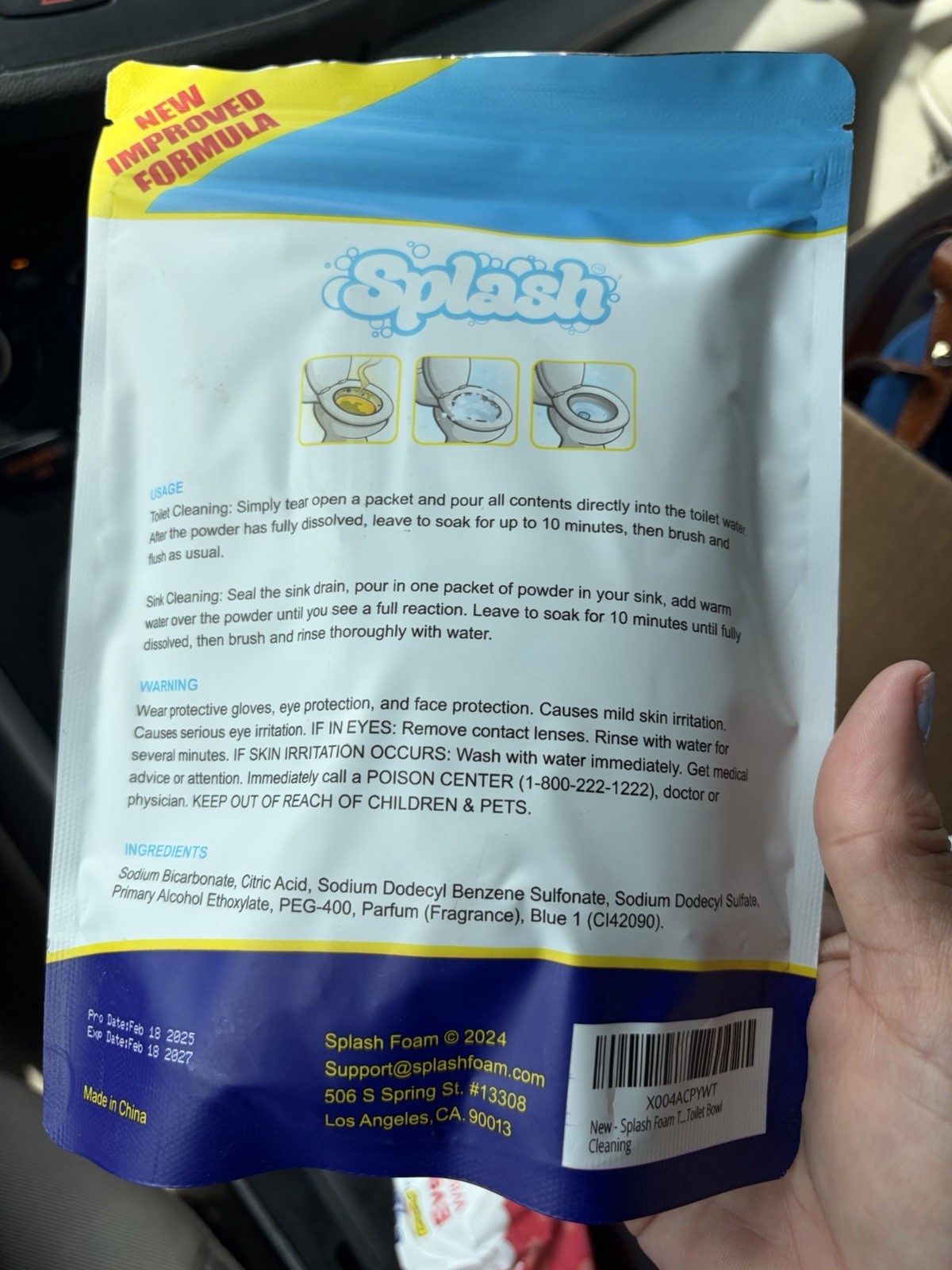 Splash Foaming Advanced Cleaner Lot Of 2 Each 350g / 12.35 Oz Exp 022027 Sealed
