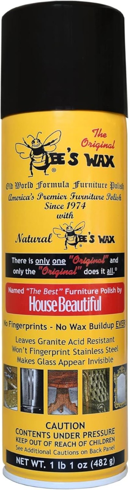 2 Pack Natural Bee’s Wax Polish for Furniture, Car, Leather & Glass Cleaning