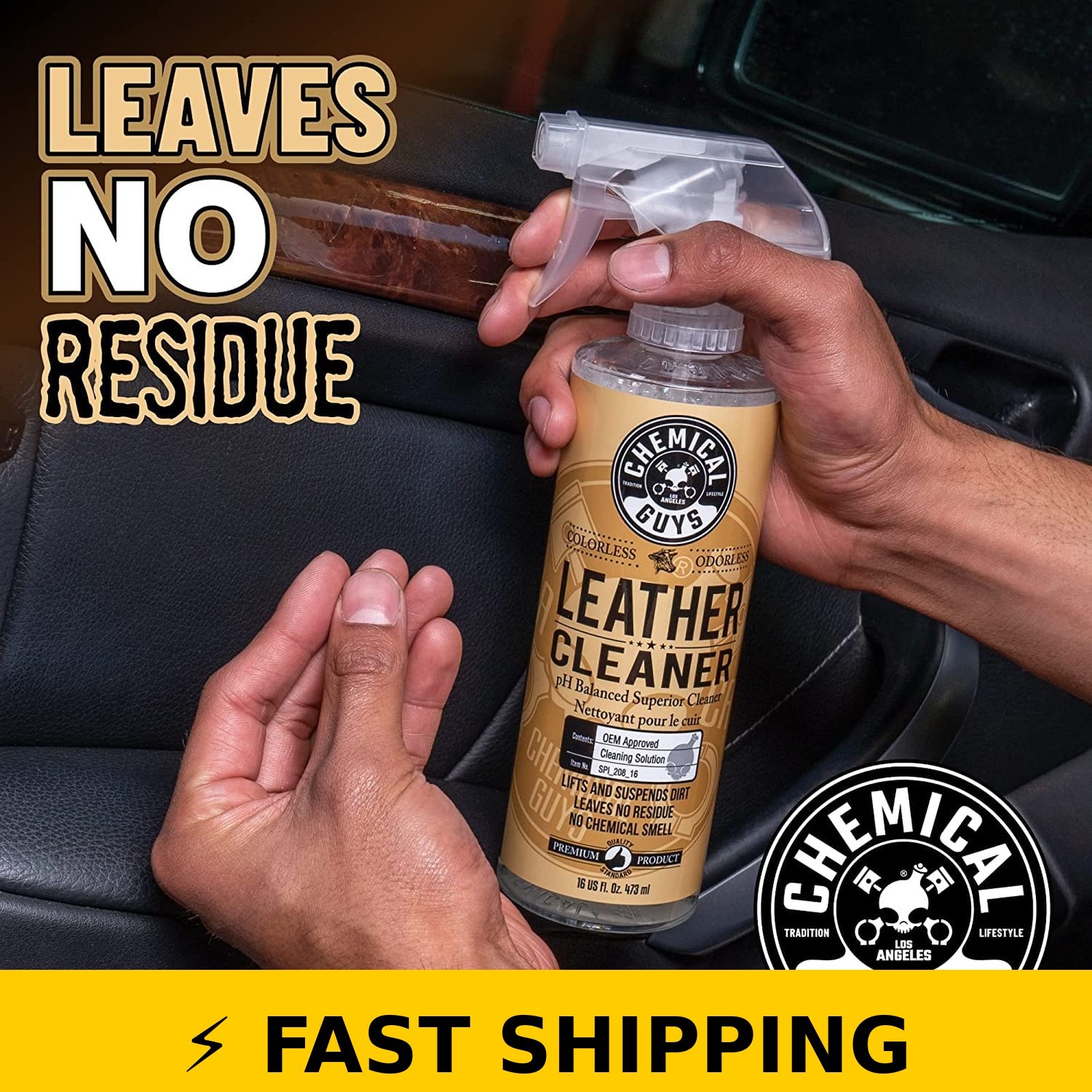 Chemical Guys Leather Cleaner & Conditioner Bundle with Brush