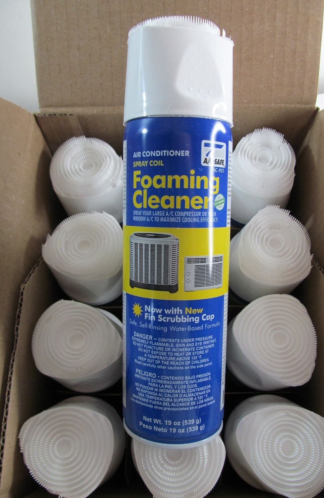 12-PACK A/C SAFE FOAMING AIR CONDITIONER/ COIL/ CONDENSER CLEANER 19oz AEROSOL