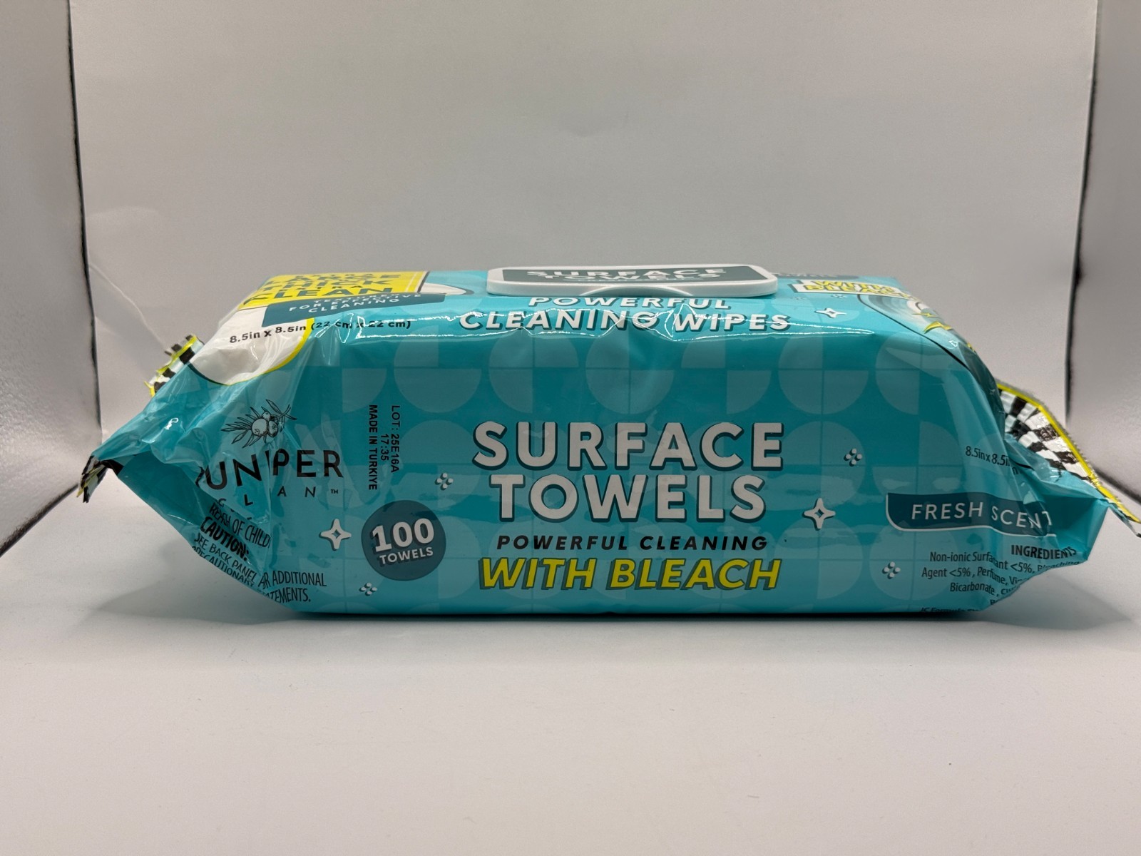 Juniper Clean Surface Wipes with Bleach 100 ct, Pack of 6