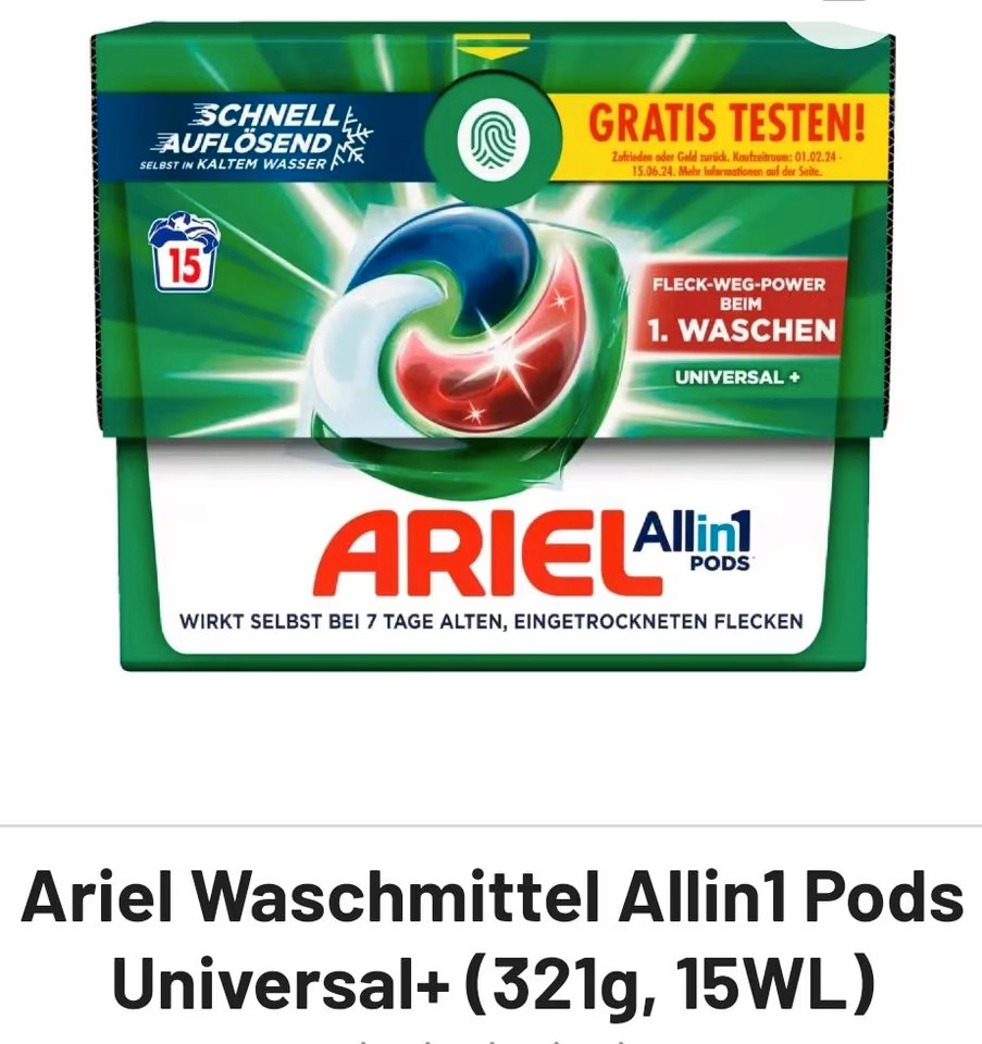 ARIEL Pods Laundry Detergent PODS All-in-1 -WHITE & LIGHT Colors 15 pods