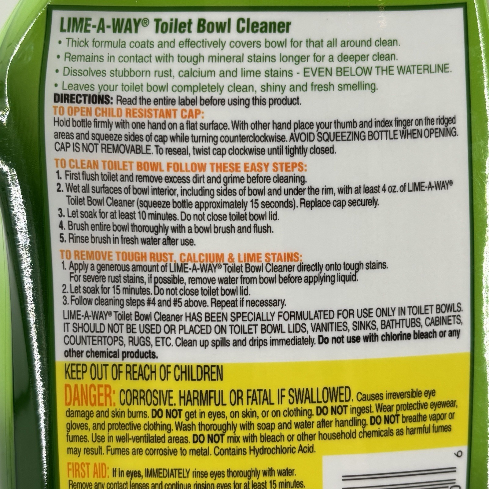 2 Lime-A-Way Toilet Bowl Cleaners Thick Gel Formula 16 oz Rust Lime Calc Remover