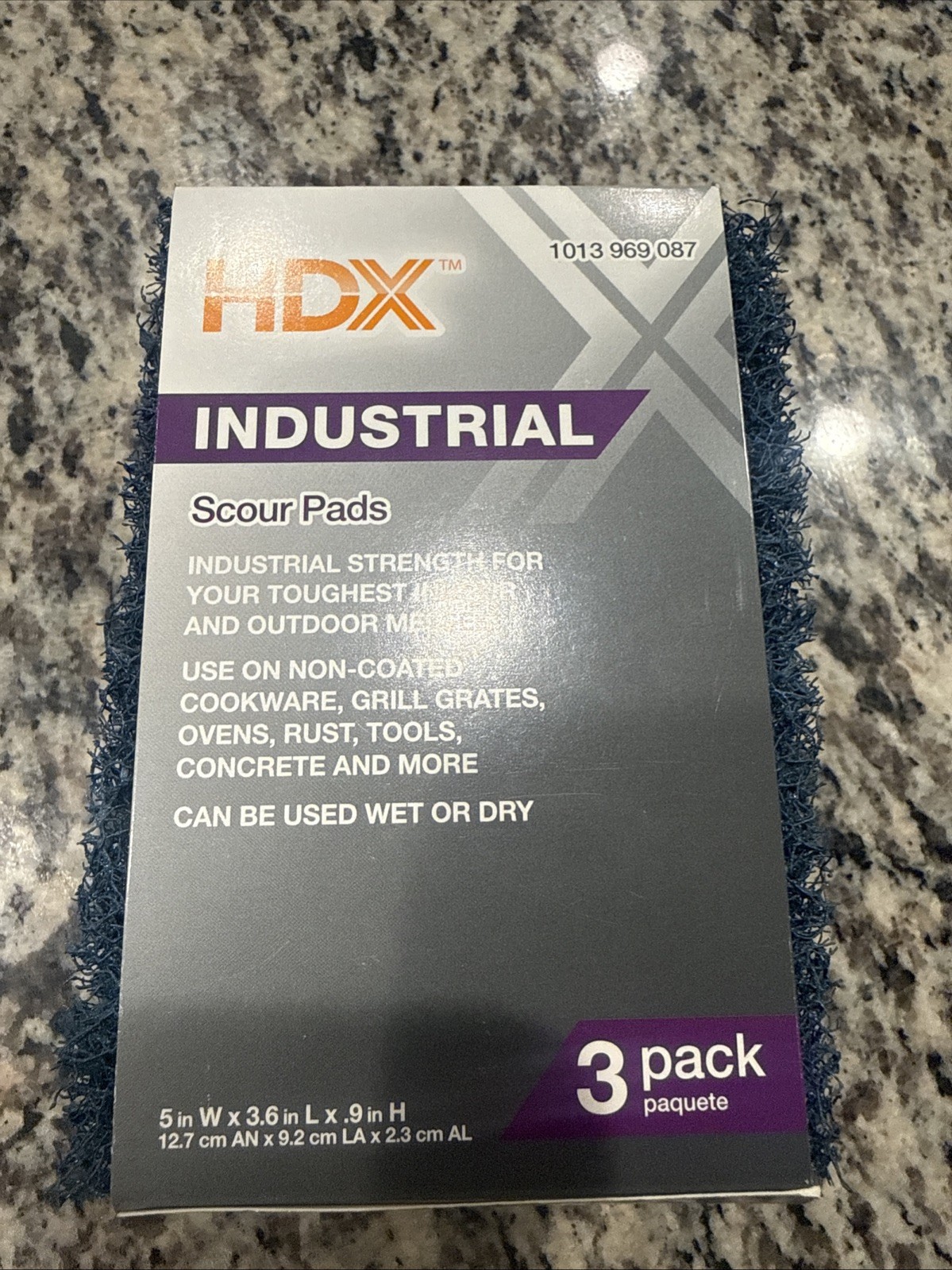 HDX Industrial Strength Scouring Pads 1″ Thick Multi Surface Lot Of 4