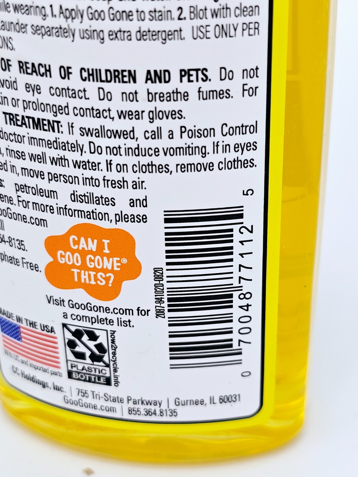 Magic Goo Gone Adhesive Remover Citrus Solvent Removes Gum Grease Tar 8oz Lot 2