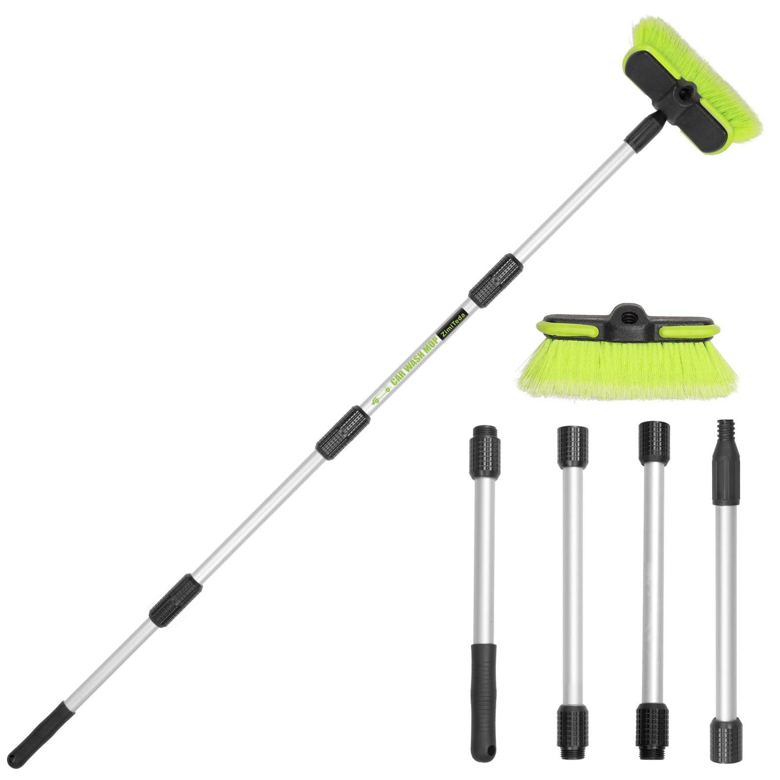“65” Car Wash Brush with Extendable Handle for RV, Boat, Truck, and Solar