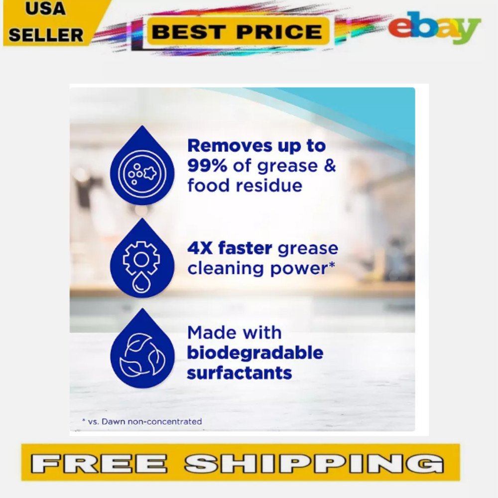 Dawn Platinum Dishwashing Liquid Dish Soap Refreshing Rain 90fl oz