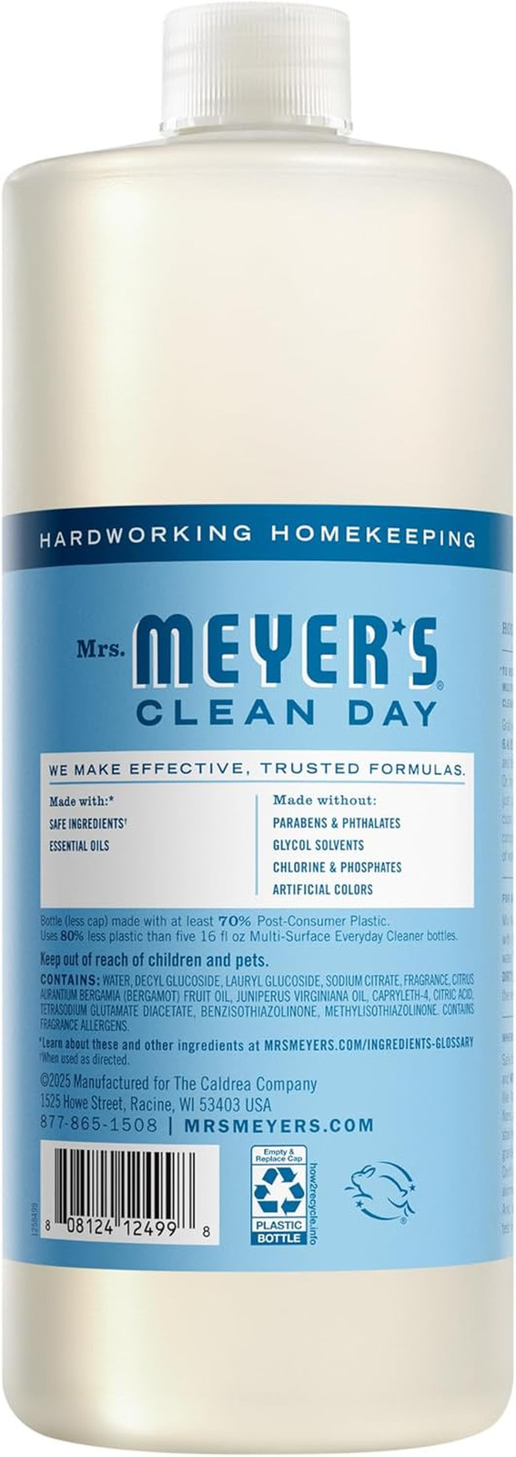 Mrs. MEYER’S CLEAN DAY Multi-Surface Everyday Concentrate, Rain Water Scent, …