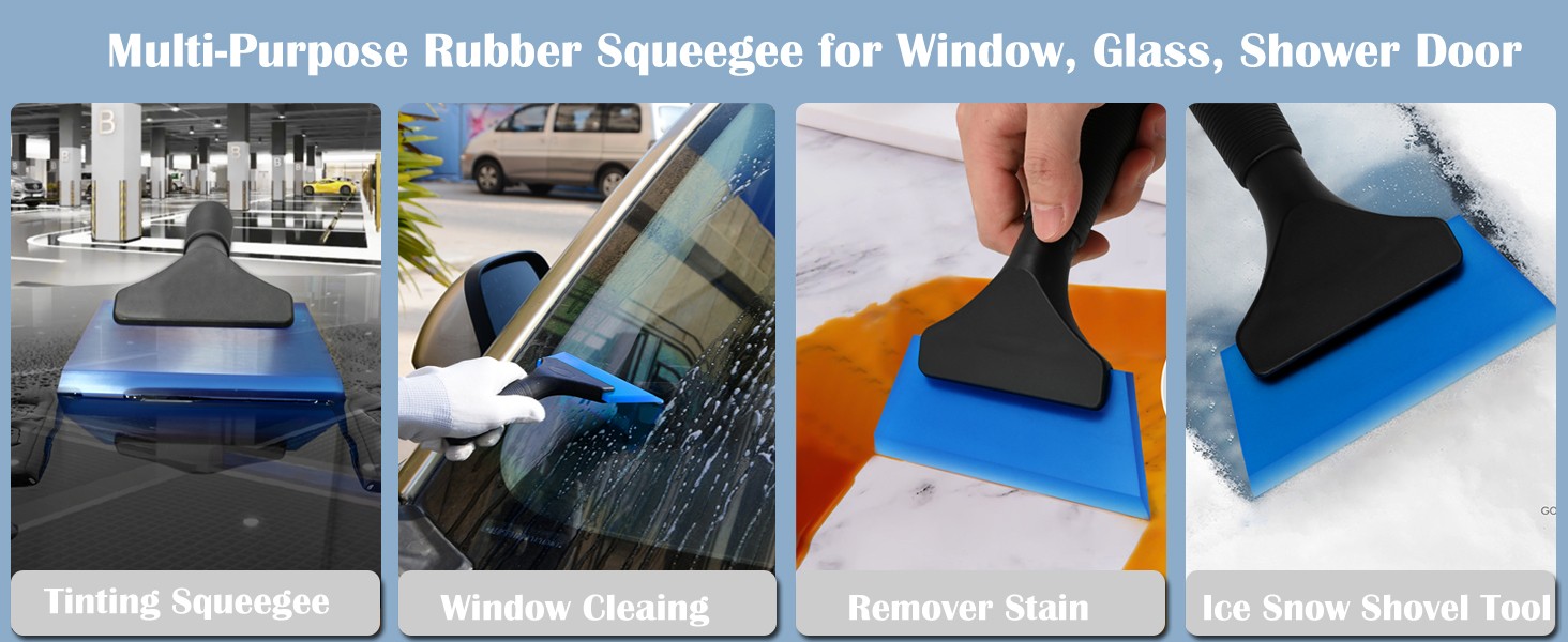 Small Squeegee 5 inch Rubber Window Tint Windshield Scraper for Car,Glass,