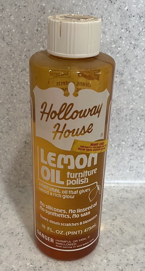 Vtg Holloway House Lemon Oil Furniture Polish~Over 3/4Full~Prop/Display/Use
