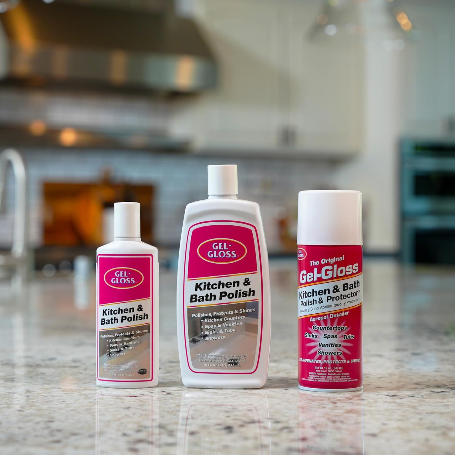 Gel-Gloss Home Kitchen & Bath Polish | Carnauba Cleaner Wax Formulation | Remove
