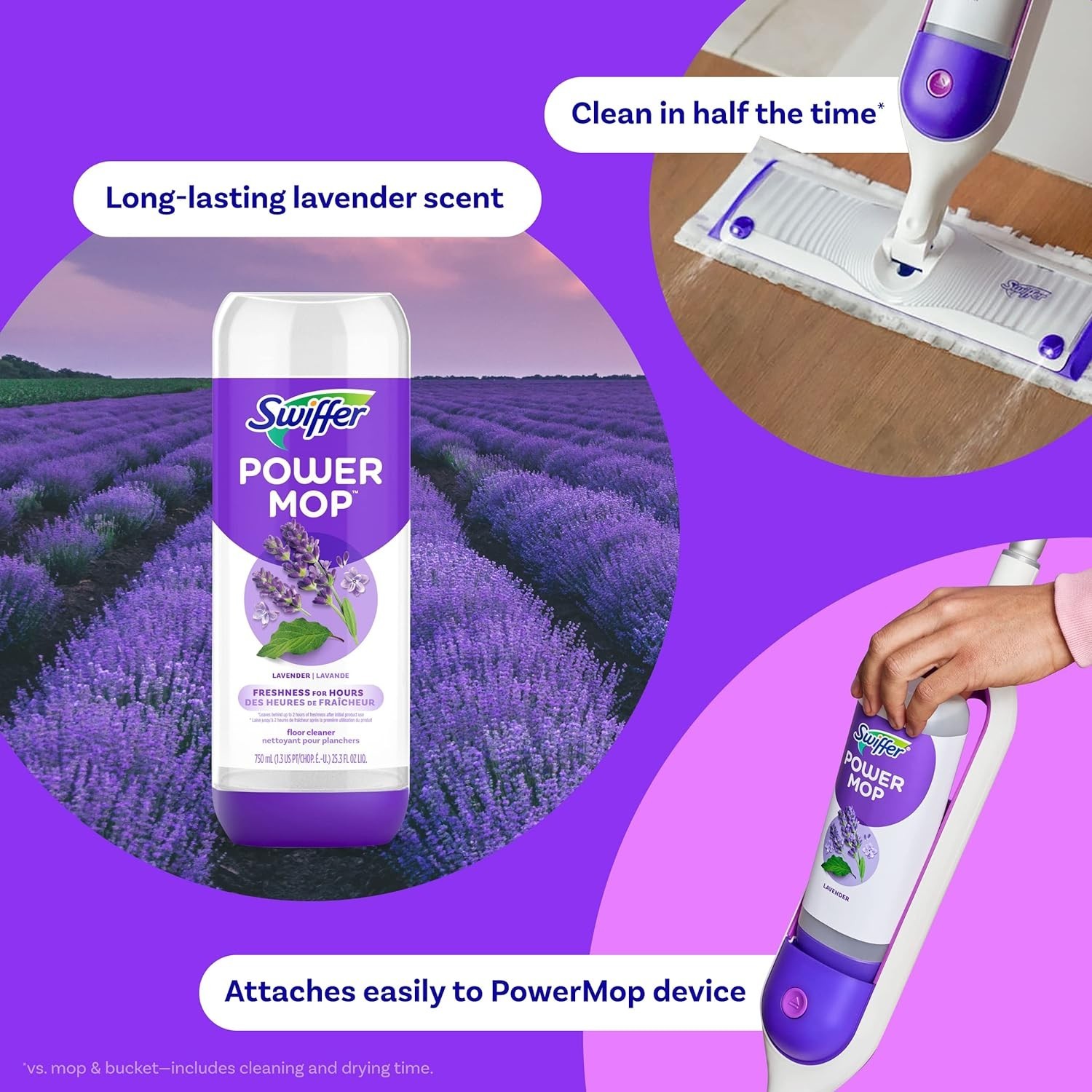 Swiffer Power Mop Refill Solution -All Purpose Multi-Surface Floor Cleaner