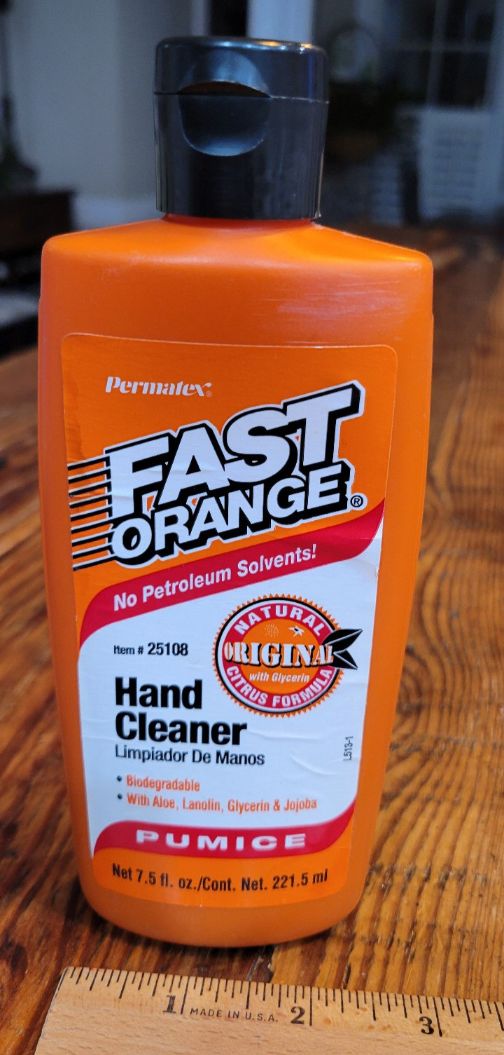 Permatex 25108 Fast Orange Pumice Hand Cleaner 7.5 oz. Citrus New Old Stock