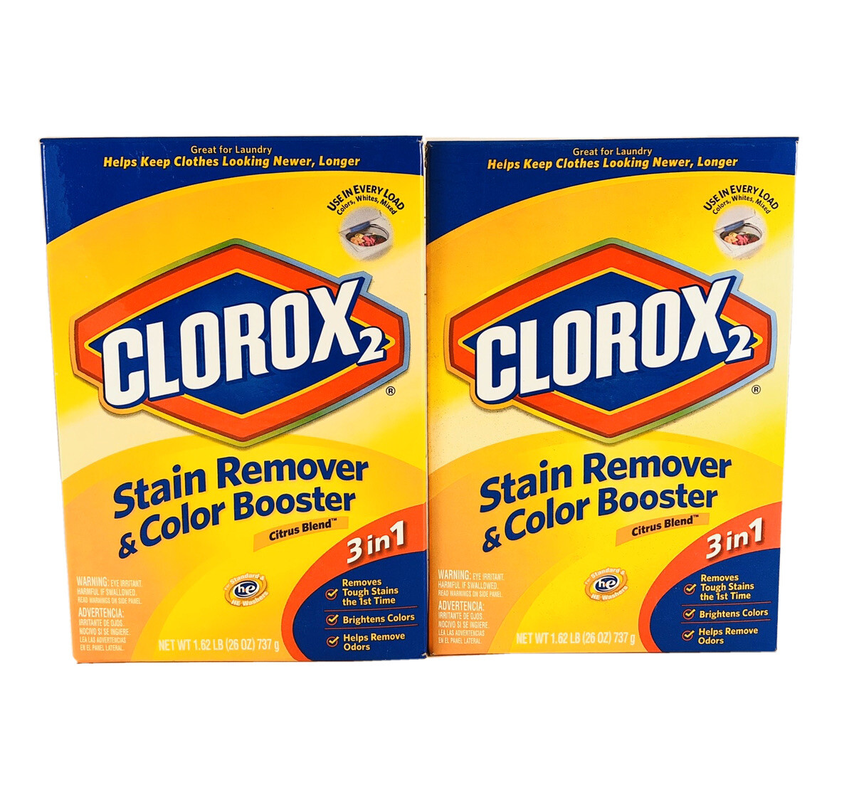 2-Pack of Clorox 2 Stain Remover & Color Booster, Citrus Blend, 1.62 Lb Each
