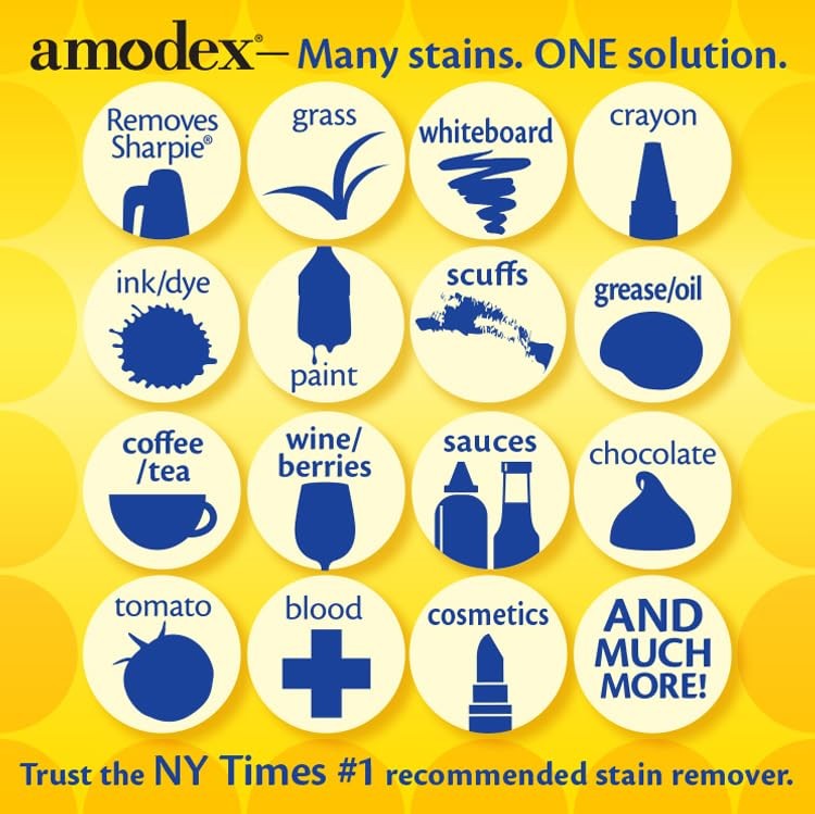 Amodex Ink and Stain Remover – Cleans Marker, Ink, Crayon, Pen, Makeup from