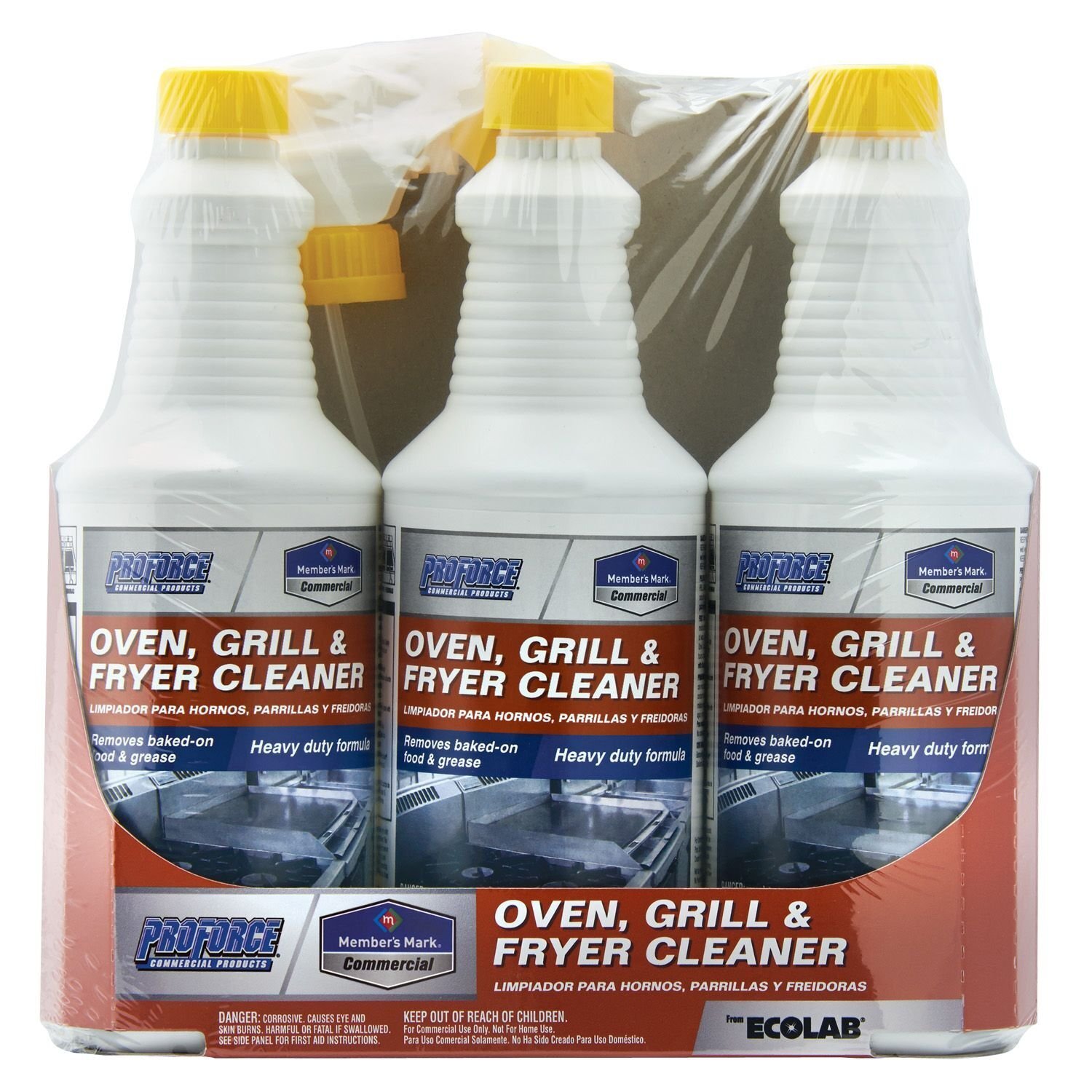 Member’s Mark Commercial Oven, Grill and Fryer Cleaner, 32 oz., 3 Piece
