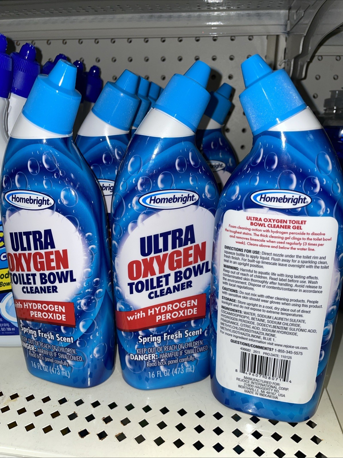 Homebright Ultra Oxygen ToiletBowl Cleaner Spring Scent Liquid16 fl oz pack of 2